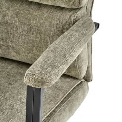 Garnero Arredamenti Sedie Da Ufficio|Sedie Scrivania Ufficio-Sedia da ufficio con ruote e braccioli in tessuto oliva Yara Verde