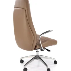 Garnero Arredamenti Sedie Da Ufficio|Sedie Scrivania Ufficio-Sedia da ufficio con ruote e braccioli imbottita in ecopelle marrone Pisottella