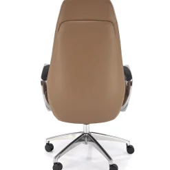 Garnero Arredamenti Sedie Da Ufficio|Sedie Scrivania Ufficio-Sedia da ufficio con ruote e braccioli imbottita in ecopelle marrone Pisottella