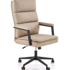 Garnero Arredamenti Sedie Da Ufficio|Sedie Scrivania Ufficio-Sedia da ufficio con ruote e braccioli imbottita Yara Ecopelle Beige