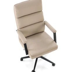 Garnero Arredamenti Sedie Da Ufficio|Sedie Scrivania Ufficio-Sedia da ufficio con ruote e braccioli imbottita Yara Ecopelle Beige