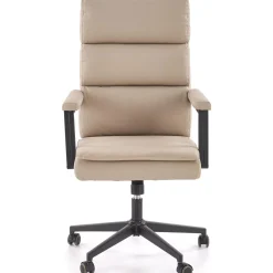 Garnero Arredamenti Sedie Da Ufficio|Sedie Scrivania Ufficio-Sedia da ufficio con ruote e braccioli imbottita Yara Ecopelle Beige