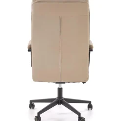 Garnero Arredamenti Sedie Da Ufficio|Sedie Scrivania Ufficio-Sedia da ufficio con ruote e braccioli imbottita Yara Ecopelle Beige