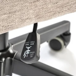 Garnero Arredamenti Sedie Da Ufficio|Sedie Scrivania Ufficio-Sedia da ufficio con ruote e braccioli in tessuto Yara Beige