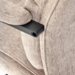 Garnero Arredamenti Sedie Da Ufficio|Sedie Scrivania Ufficio-Sedia da ufficio con ruote e braccioli in tessuto Yara Beige