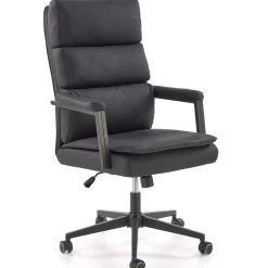 Garnero Arredamenti Sedie Da Ufficio|Sedie Scrivania Ufficio-Sedia da ufficio con ruote e braccioli imbottita Yara Ecopelle Nero