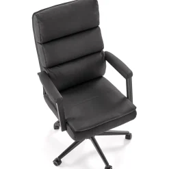 Garnero Arredamenti Sedie Da Ufficio|Sedie Scrivania Ufficio-Sedia da ufficio con ruote e braccioli imbottita Yara Ecopelle Nero