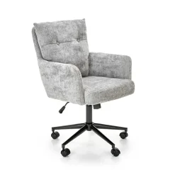 Garnero Arredamenti Sedie Da Ufficio|Sedie Scrivania Ufficio-Sedia da ufficio con ruote in tessuto grigio chiaro Tadea