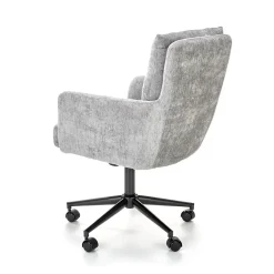 Garnero Arredamenti Sedie Da Ufficio|Sedie Scrivania Ufficio-Sedia da ufficio con ruote in tessuto grigio chiaro Tadea