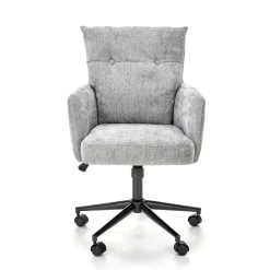 Garnero Arredamenti Sedie Da Ufficio|Sedie Scrivania Ufficio-Sedia da ufficio con ruote in tessuto grigio chiaro Tadea
