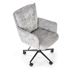 Garnero Arredamenti Sedie Da Ufficio|Sedie Scrivania Ufficio-Sedia da ufficio con ruote in tessuto grigio chiaro Tadea