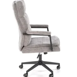 Garnero Arredamenti Sedie Da Ufficio|Sedie Scrivania Ufficio-Sedia da ufficio con ruote e braccioli in tessuto Yara Grigio