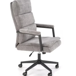 Garnero Arredamenti Sedie Da Ufficio|Sedie Scrivania Ufficio-Sedia da ufficio con ruote e braccioli in tessuto Yara Grigio
