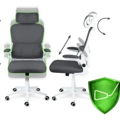 Garnero Arredamenti Sedie Da Ufficio|Sedie Scrivania Ufficio-Sedia da ufficio design moderno con ruote grigia Deskisy