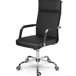 Garnero Arredamenti Sedie Da Ufficio|Sedie Scrivania Ufficio-Sedia da ufficio design moderno con ruote nera Workisy