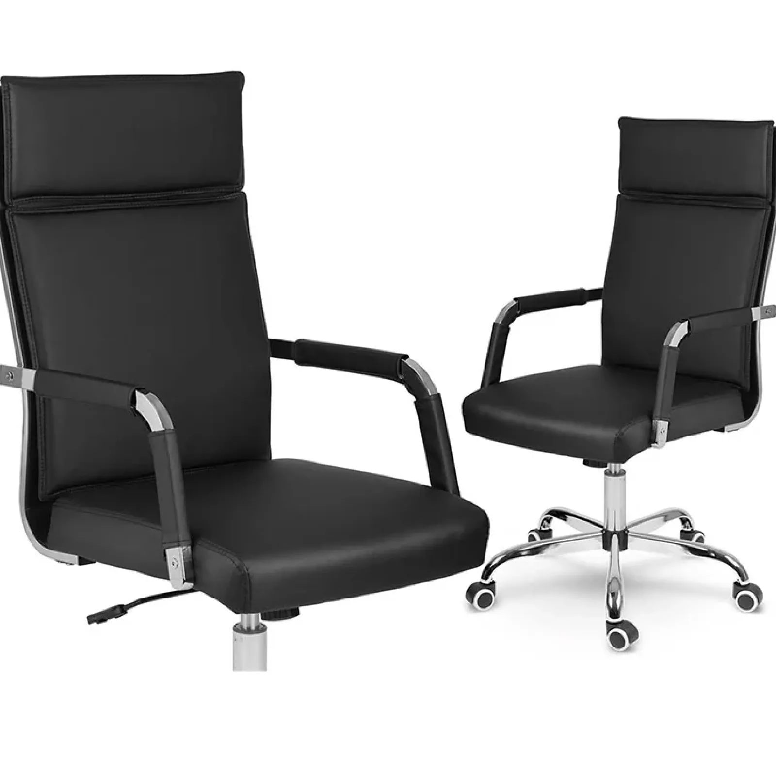 Garnero Arredamenti Sedie Da Ufficio|Sedie Scrivania Ufficio-Sedia da ufficio design moderno con ruote nera Workisy