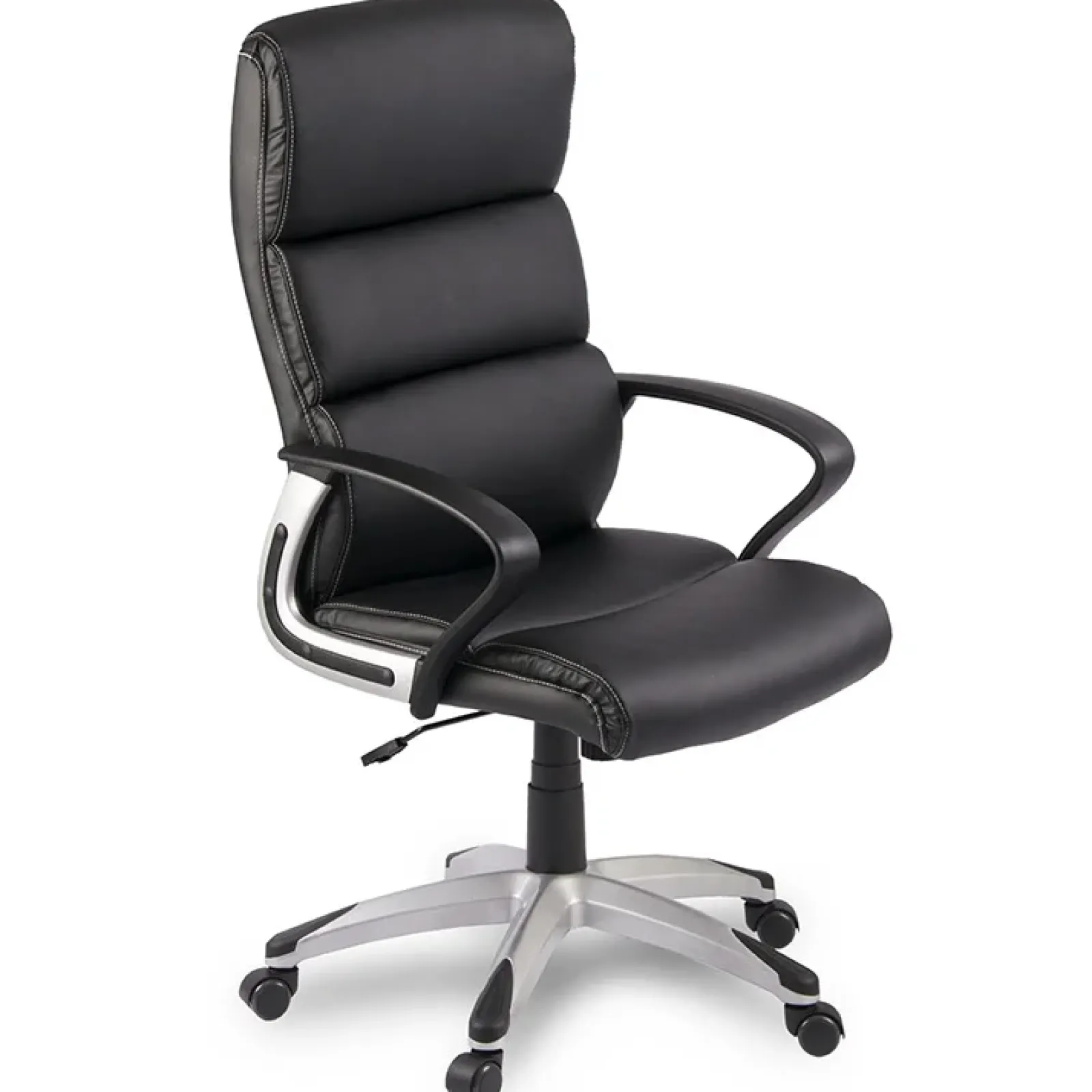 Garnero Arredamenti Sedie Da Ufficio|Sedie Scrivania Ufficio-Sedia da ufficio ecopelle design moderno con ruote nero Executive