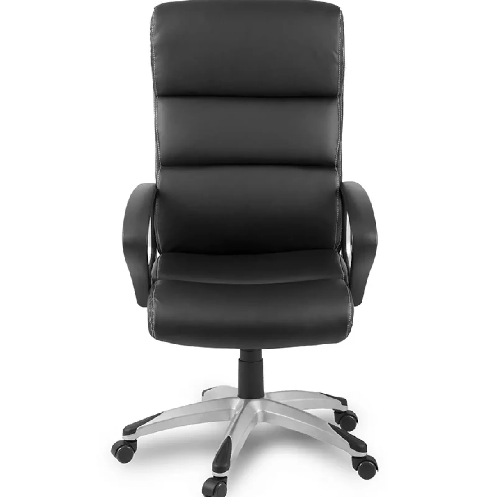 Garnero Arredamenti Sedie Da Ufficio|Sedie Scrivania Ufficio-Sedia da ufficio ecopelle design moderno con ruote nero Executive