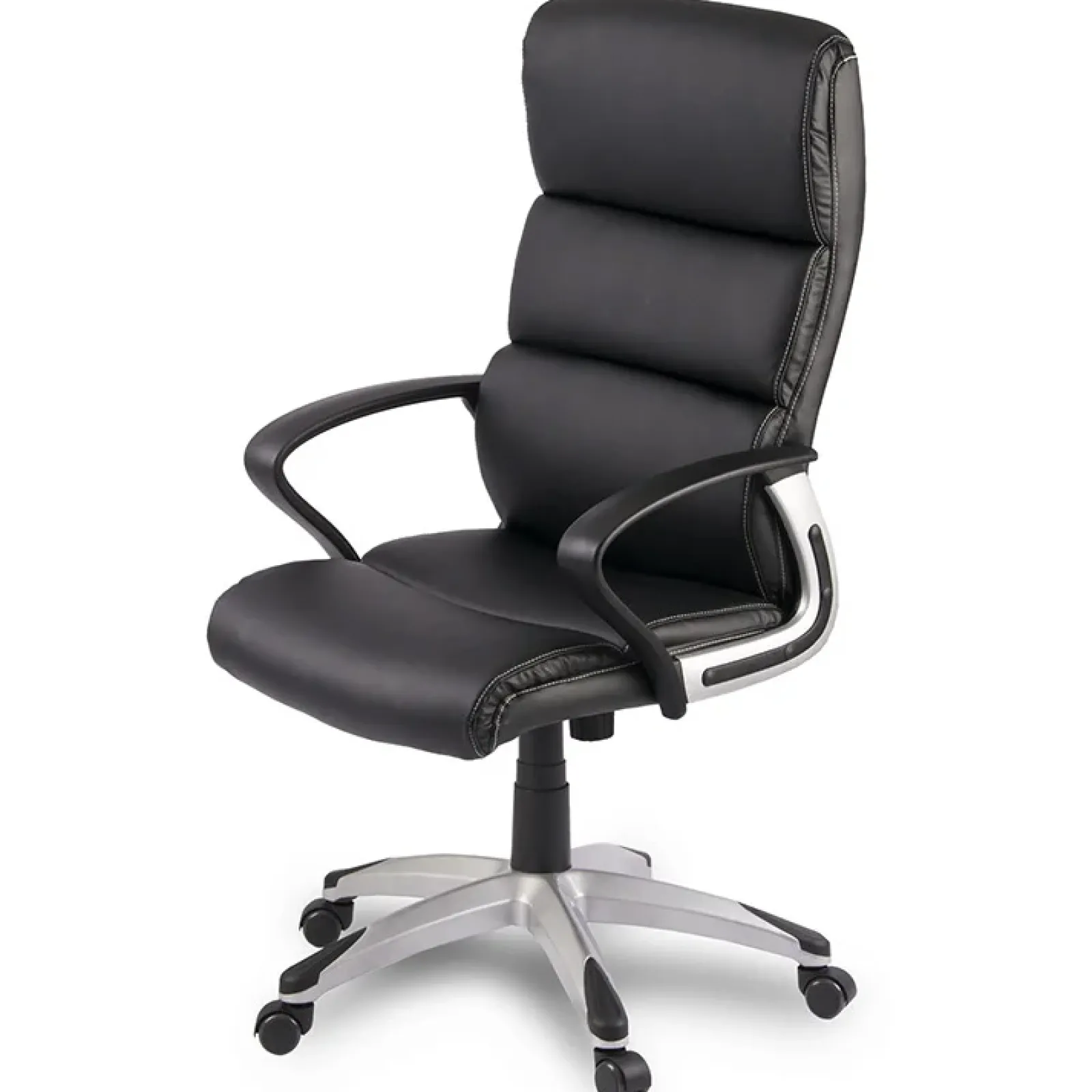 Garnero Arredamenti Sedie Da Ufficio|Sedie Scrivania Ufficio-Sedia da ufficio ecopelle design moderno con ruote nero Executive