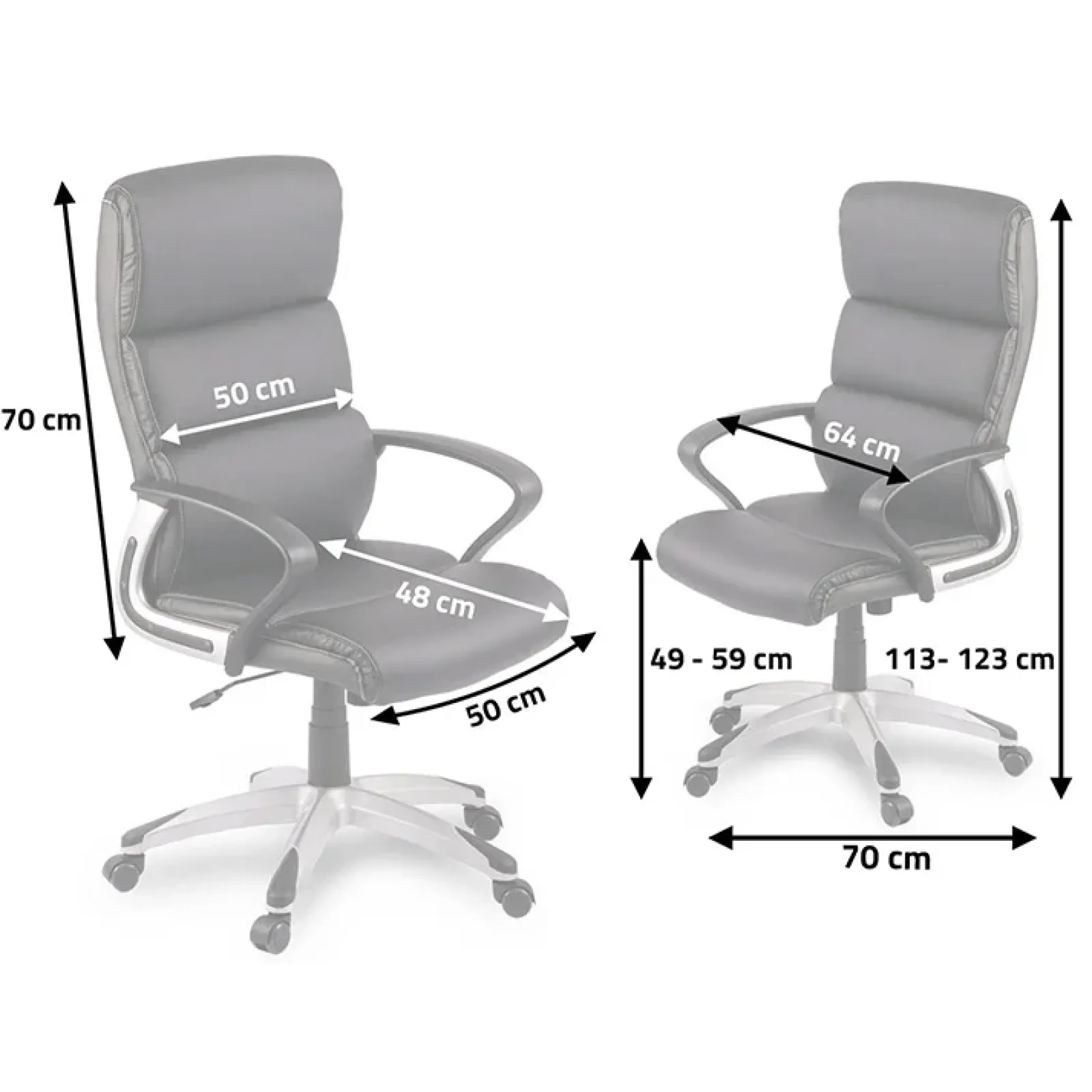 Garnero Arredamenti Sedie Da Ufficio|Sedie Scrivania Ufficio-Sedia da ufficio ecopelle design moderno con ruote nero Executive