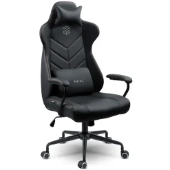 Garnero Arredamenti Sedie Da Ufficio|Sedie Scrivania Ufficio-Sedia da ufficio ecopelle design moderno con ruote nero Ergosupport