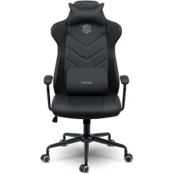 Garnero Arredamenti Sedie Da Ufficio|Sedie Scrivania Ufficio-Sedia da ufficio ecopelle design moderno con ruote nero Ergosupport