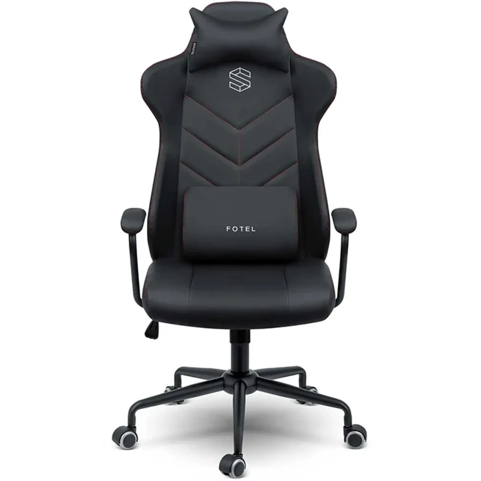 Garnero Arredamenti Sedie Da Ufficio|Sedie Scrivania Ufficio-Sedia da ufficio ecopelle design moderno con ruote nero Ergosupport