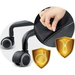 Garnero Arredamenti Sedie Da Ufficio|Sedie Scrivania Ufficio-Sedia da ufficio ecopelle design moderno con ruote nero Ergosupport