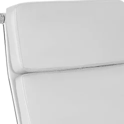 Garnero Arredamenti Sedie Da Ufficio|Sedie Scrivania Ufficio-Sedia da ufficio ecopelle design moderno con ruote bianca Officepro