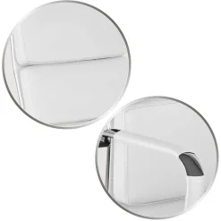 Garnero Arredamenti Sedie Da Ufficio|Sedie Scrivania Ufficio-Sedia da ufficio ecopelle design moderno con ruote bianca Officepro