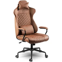 Garnero Arredamenti Sedie Da Ufficio|Sedie Scrivania Ufficio-Sedia da ufficio ecopelle design moderno con ruote marrone Relaxpro