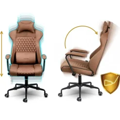 Garnero Arredamenti Sedie Da Ufficio|Sedie Scrivania Ufficio-Sedia da ufficio ecopelle design moderno con ruote marrone Relaxpro