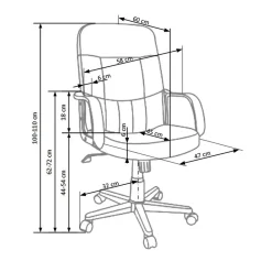 Garnero Arredamenti Sedie Da Ufficio|Sedie Scrivania Ufficio-Sedia da ufficio girevole con braccioli in ecopelle marrone Ayaka