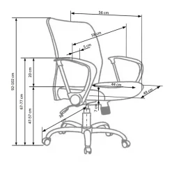 Garnero Arredamenti Sedie Da Ufficio|Sedie Scrivania Ufficio-Sedia da ufficio girevole in tessuto Shelly Nero