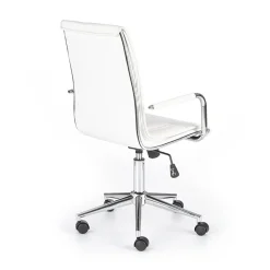 Garnero Arredamenti Sedie Da Ufficio|Sedie Scrivania Ufficio-Sedia da ufficio girevole in ecopelle bianco Uncino