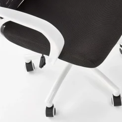 Garnero Arredamenti Sedie Da Ufficio|Sedie Scrivania Ufficio-Sedia da ufficio in tessuto con ruote nero bianco Jumper