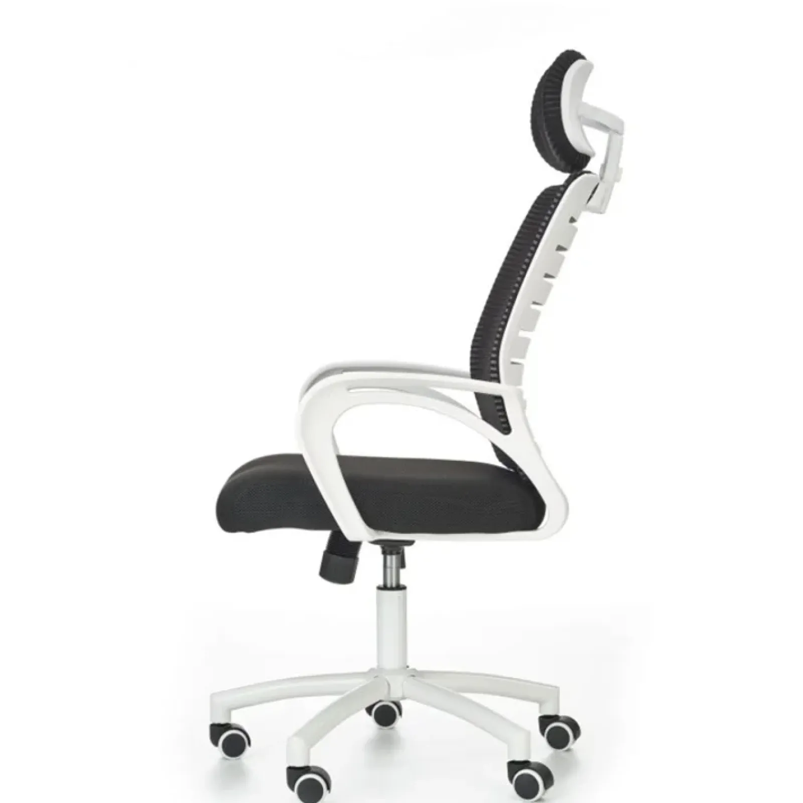 Garnero Arredamenti Sedie Da Ufficio|Sedie Scrivania Ufficio-Sedia da ufficio in tessuto con ruote nero bianco Jumper