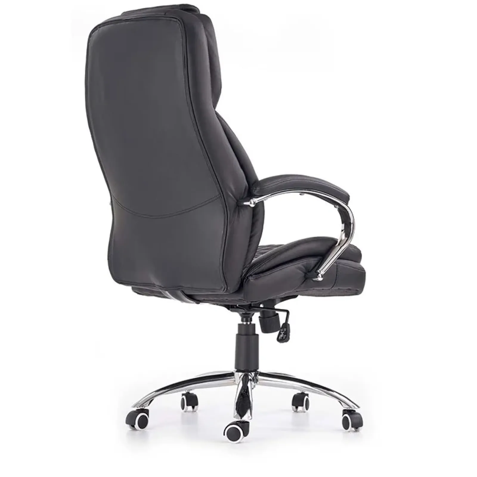 Garnero Arredamenti Sedie Da Ufficio|Sedie Scrivania Ufficio-Sedia da ufficio presidenziale con ruote e braccioli nera Aston