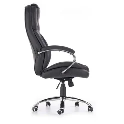 Garnero Arredamenti Sedie Da Ufficio|Sedie Scrivania Ufficio-Sedia da ufficio presidenziale con ruote e braccioli nera Aston