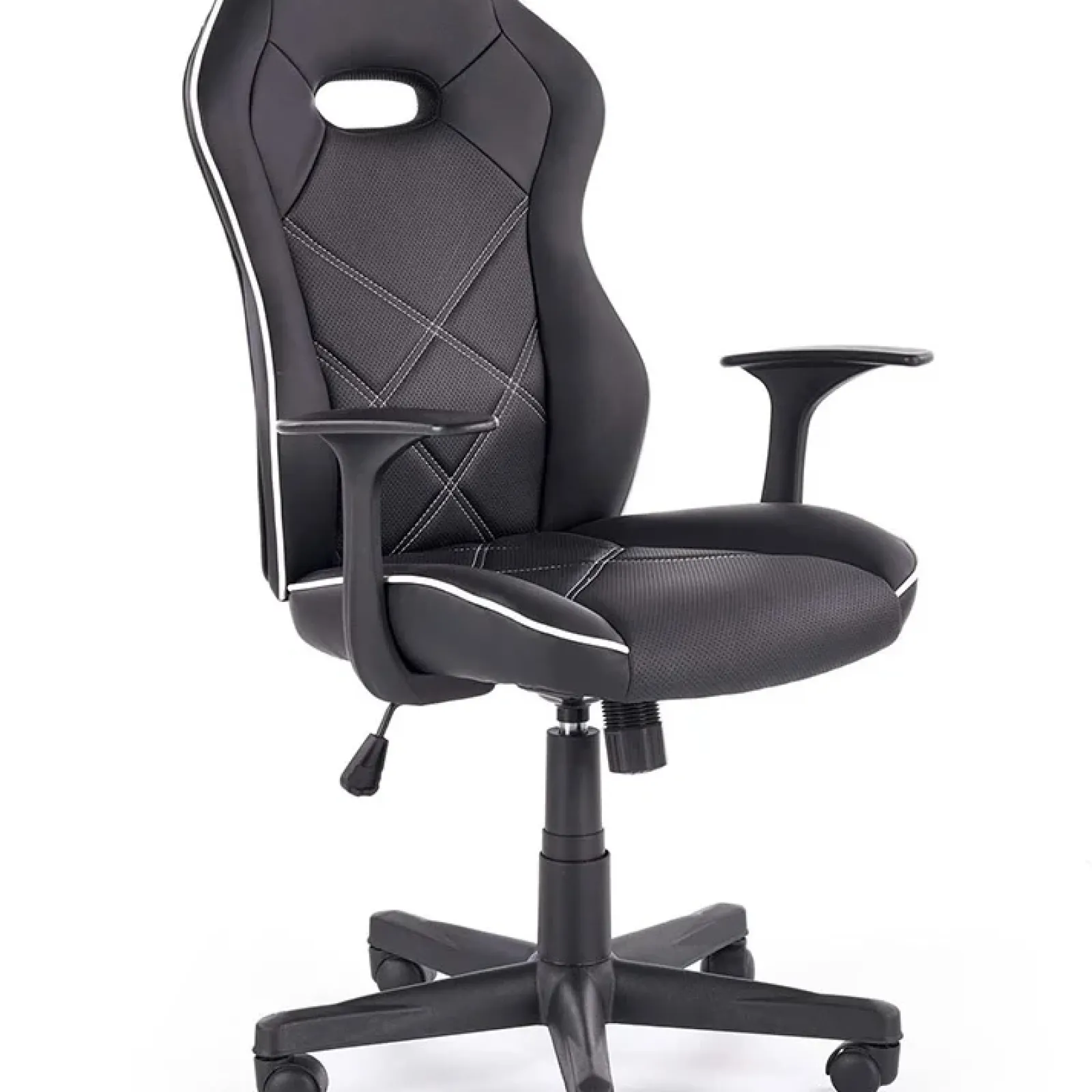 Garnero Arredamenti Sedie Da Ufficio|Sedie Scrivania Ufficio-Sedia da ufficio presidenziale con ruote regolabile nero bianco Hill