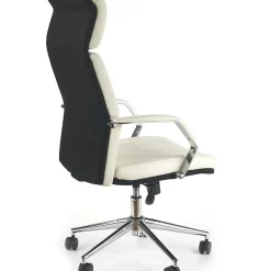 Garnero Arredamenti Sedie Da Ufficio|Sedie Scrivania Ufficio-Sedia da ufficio presidenziale con braccioli e ruote nero bianco Delta