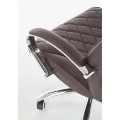 Garnero Arredamenti Sedie Da Ufficio|Sedie Scrivania Ufficio-Sedia da ufficio presidenziale con ruote regolabile marrone Bentley