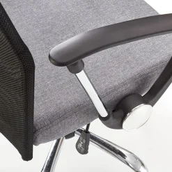Garnero Arredamenti Sedie Da Ufficio|Sedie Scrivania Ufficio-Sedia da ufficio regolabile in tessuto nero grigio Tweedy