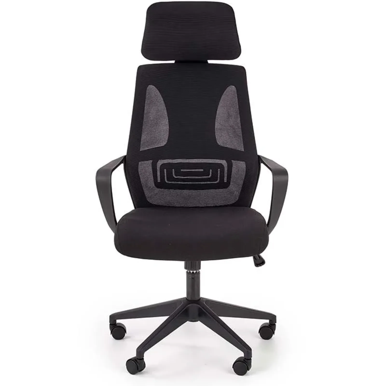 Garnero Arredamenti Sedie Da Ufficio|Sedie Scrivania Ufficio-Sedia da ufficio regolabile con ruote in tessuto Clay Nero