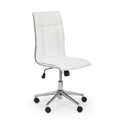 Garnero Arredamenti Sedie Da Ufficio|Sedie Scrivania Ufficio-Sedia da ufficio regolabile in ecopelle Odino Bianco