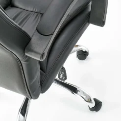 Garnero Arredamenti Sedie Da Ufficio|Sedie Scrivania Ufficio-Sedia ergonomica imbottita con braccioli da ufficio presidenziale nera Class Nero