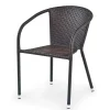 Garnero Arredamenti Sedie Da Giardino-Sedia esterno giardino in rattan marrone acciaio cromato Cubby