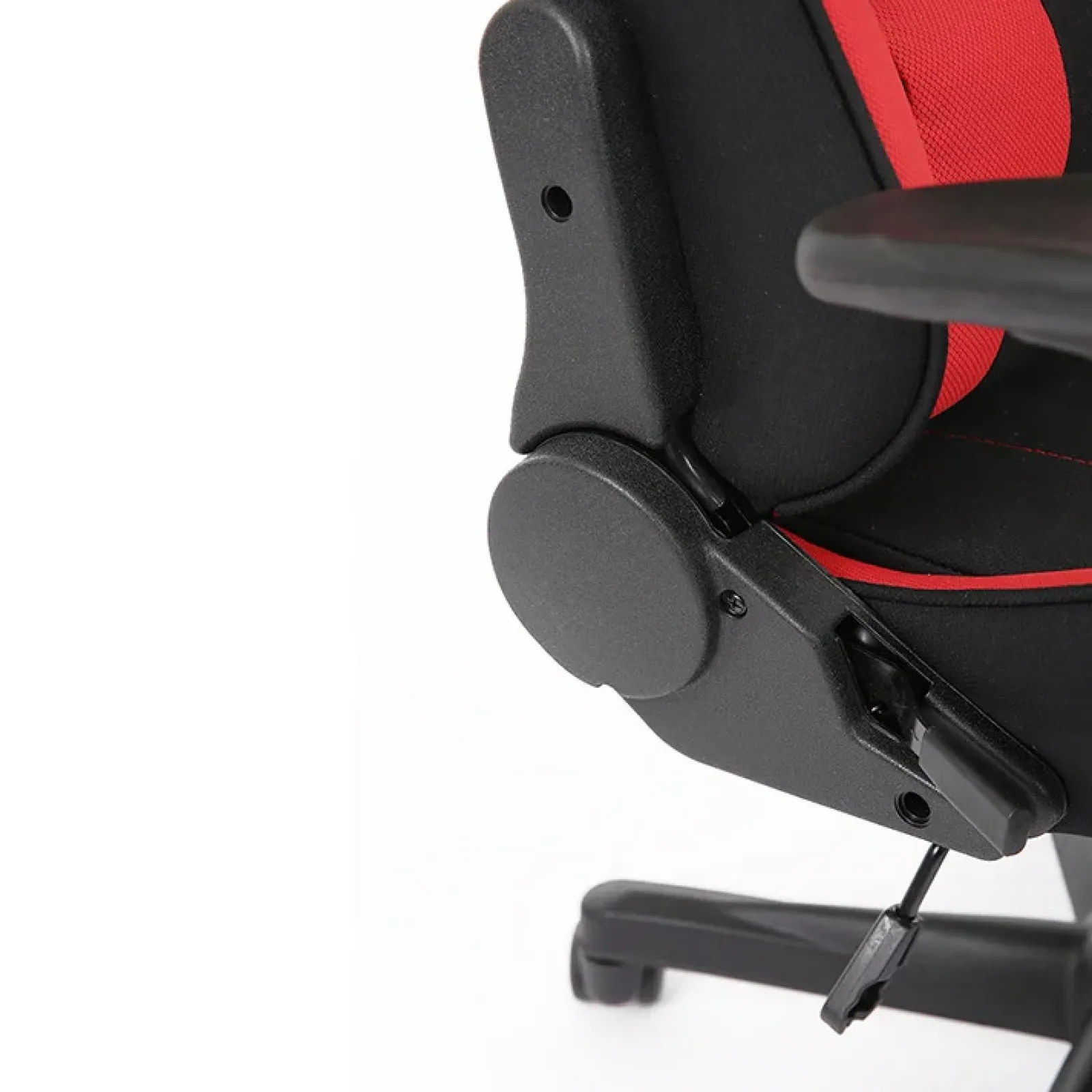 Garnero Arredamenti Sedie Da Ufficio|Sedie Scrivania Ufficio-Sedia gaming con ruote regolabile in tessuto rosso nero Vicario