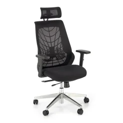 Garnero Arredamenti Sedie Da Ufficio|Sedie Scrivania Ufficio-Sedia gaming con ruote regolabile in tessuto nero Riccardi