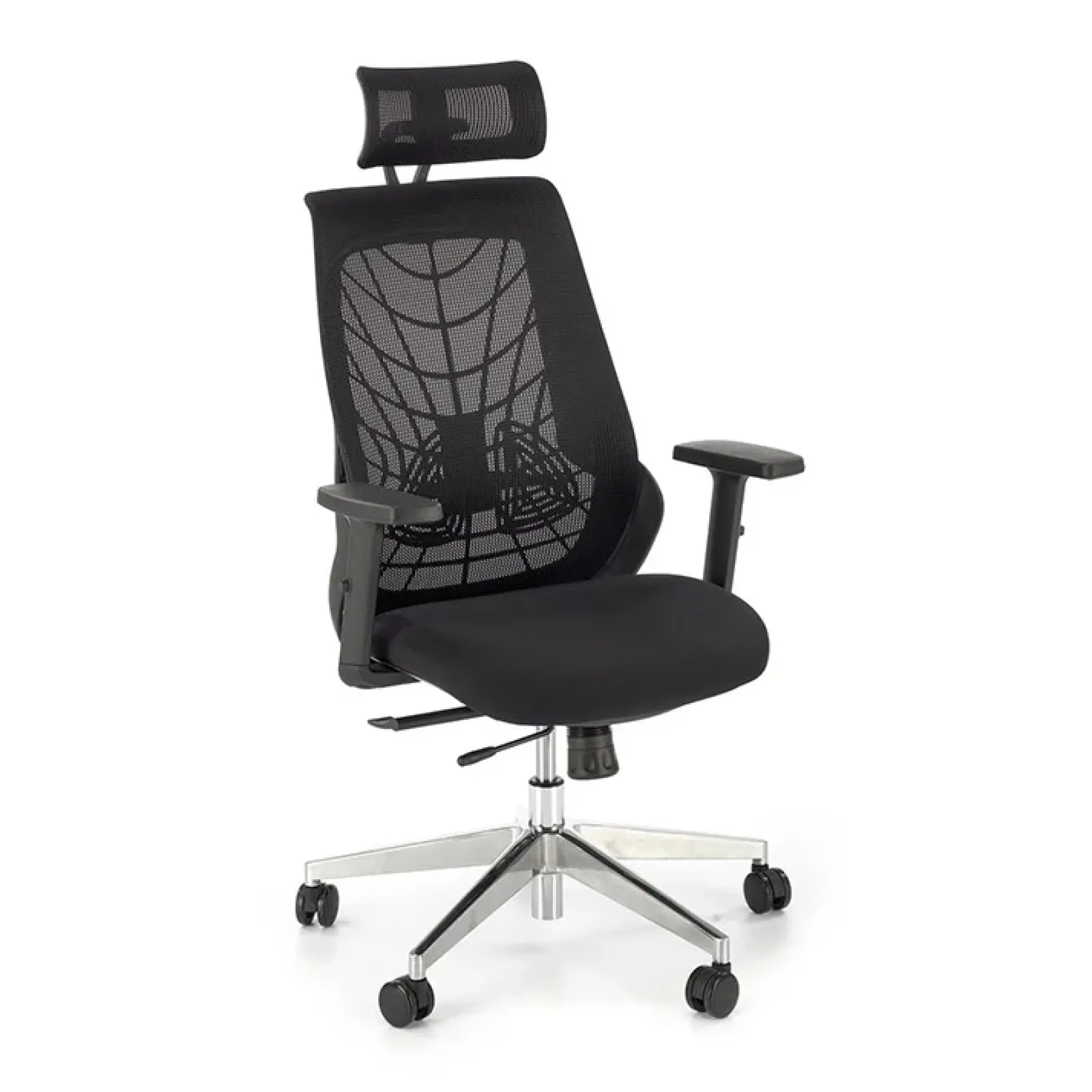 Garnero Arredamenti Sedie Da Ufficio|Sedie Scrivania Ufficio-Sedia gaming con ruote regolabile in tessuto nero Riccardi